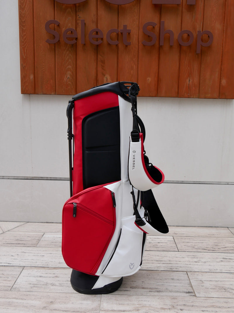 VESSEL×Double Eagle Limited Player 3.0 Stand Bag White×Red キャディバッグ