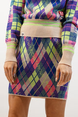 MARK&LONA WOMENS argyle Knit skirt